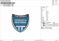 Flag Football Embroidery File 6 sizes