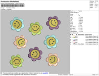 Flower Emoticon Embroidery