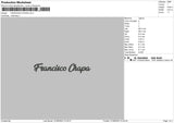 Fransisco C Embroidery File 6 sizes