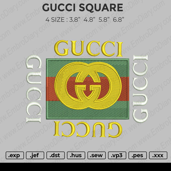 Gucci Square Embroidery
