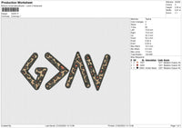 Gdav Embroidery File 6 sizes
