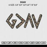 Gdav Embroidery File 6 sizes
