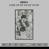 Gege A Embroidery File 6 sizes