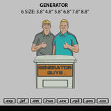 Generator Embroidery File 6 sizes