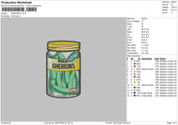 Gherkins Embroidery File 6 sizes