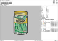 Gherkins Embroidery File 6 sizes