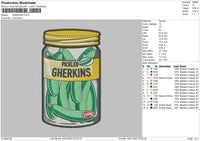 Gherkins Embroidery File 6 sizes