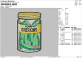 Gherkins Embroidery File 6 sizes