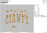 Giants Embroidery File 6 sizes