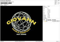 Giovann Embroidery File 6 sizes
