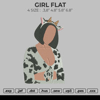 Girl Flat Embroidery