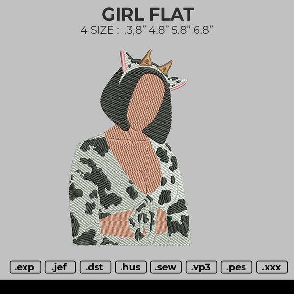 Girl Flat Embroidery