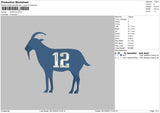 Goat12 Embroidery File 6 sizes