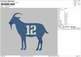 Goat12 Embroidery File 6 sizes