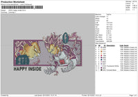 Goku Happy Inside Embroidery