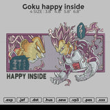 Goku Happy Inside Embroidery