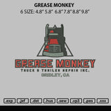 Greace Monkey Embroidery File 6 sizes