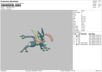 Greninja Embroidery