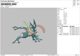 Greninja Embroidery