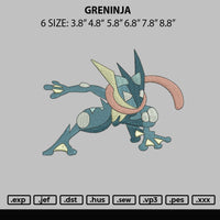 Greninja Embroidery