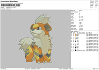 growlithe Embroidery