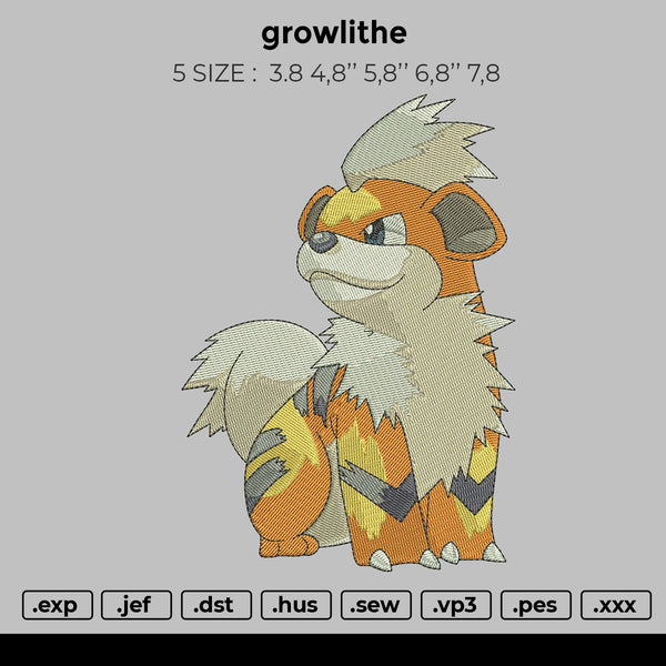 growlithe Embroidery