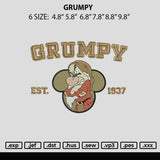 Grumpy Embroidery File 6 sizes