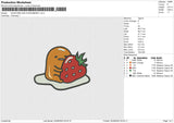 GUDETAMA AND STRAWBERRY Embroidery