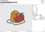 GUDETAMA AND STRAWBERRY Embroidery