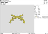 Guns Embroidery File 6 sizes
