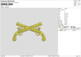 Guns Embroidery File 6 sizes