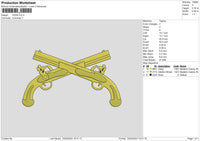 Guns Embroidery File 6 sizes