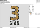 Gian Back Embroiery File 6 sizes