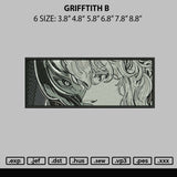 Griffith B Embroidery File 6 sizes