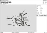Hand Family Embroidery File 6 sizes