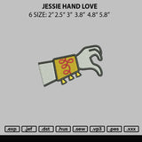 Jessie Hand Love Embroidery File 6 sizes