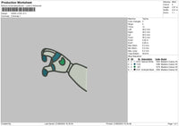 Hand Love V2 Embroidery File 6 sizes