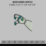 Hand Love V2 Embroidery File 6 sizes