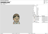 Chibi Man Embroidery File 6 sizes