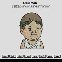 Chibi Man Embroidery File 6 sizes