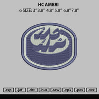 Hc Ambri Embroidery File 6 sizes