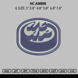 Hc Ambri Embroidery File 6 sizes
