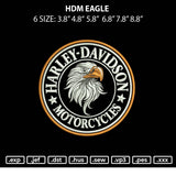 Hdm Eagle Embroidery File 6 sizes