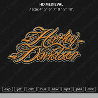 Harley Davidson Medival Embroidery