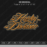 Harley Davidson Medival Embroidery