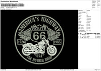 HD Route Embroidery File 6 sizes