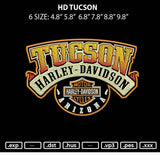 Hd Tucson Embroidery File 6 sizes