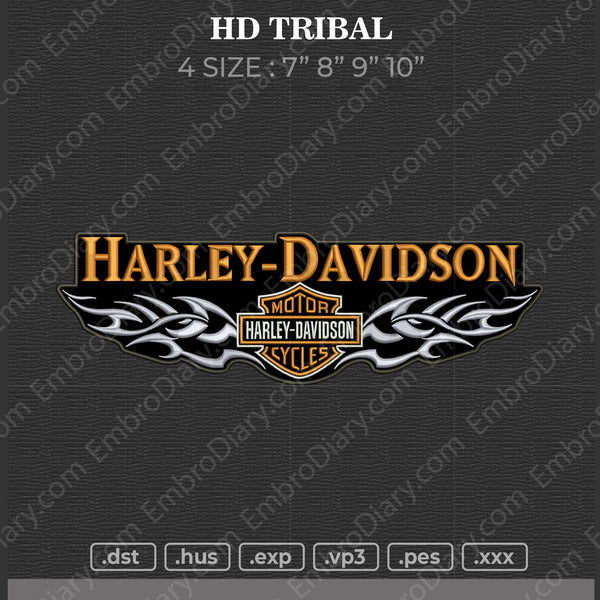 Harley Davidson Tribal Embroidery