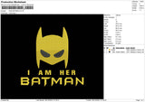 Her Batman Embroidery File 6 sizes