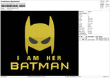 Her Batman Embroidery File 6 sizes